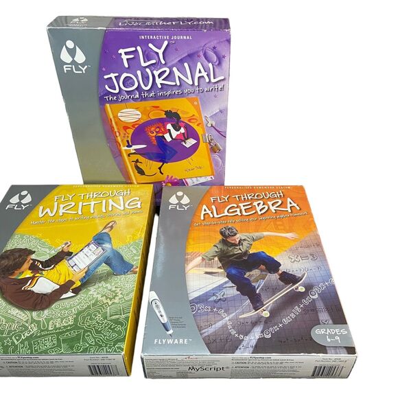 SEALED LOT! Fly Through Algebra, Writing, Journal Pentop Flyware Computer NO PEN - Picture 3 of 16